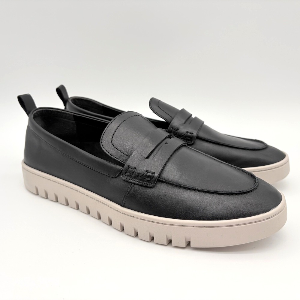Vionic Uptown Loafers Womens Size 10.5W Wide Width Black Leather Slip On Shoes